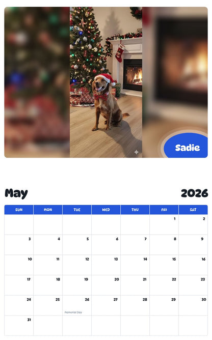 2026 - 2027 Sadie - Pawidols Pet Calendar