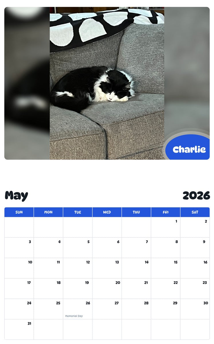 2026 - 2027 Charlie - Pawidols Pet Calendar