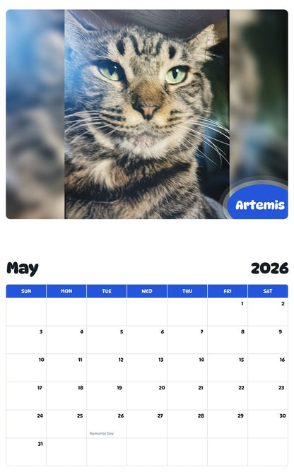 2026 - 2027 Artemis - Pawidols Pet Calendar