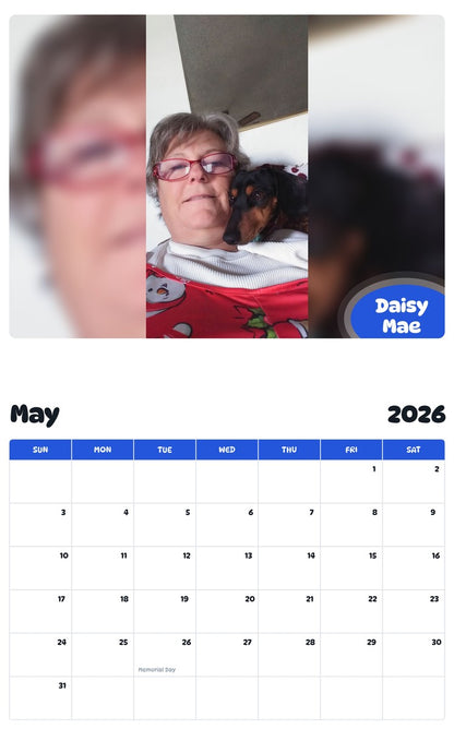 2026 - 2027 Daisy Mae - Pawidols Pet Calendar