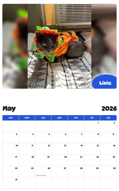 2026 - 2027 Lixie - Pawidols Pet Calendar