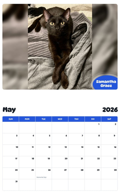 2026 - 2027 Samantha Grace - Pawidols Pet Calendar