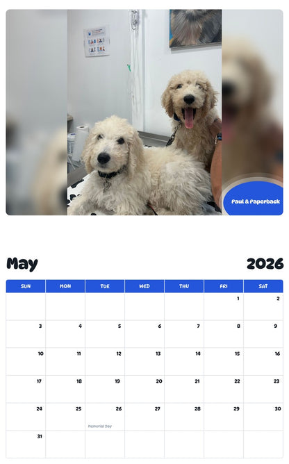 2026 - 2027 Paul & Paperback - Pawidols Pet Calendar