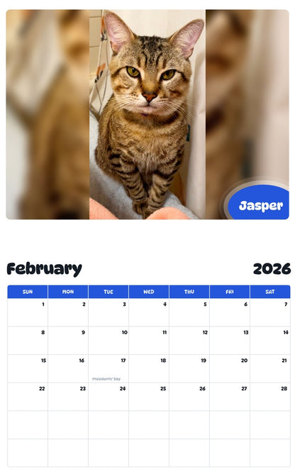October 2025 - September 2026 Jasper - Pawidols Pet Calendar