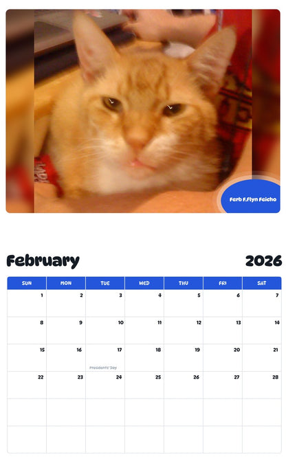 October 2025 - September 2026 Ferb F.Flyn Feicho - Pawidols Pet Calendar