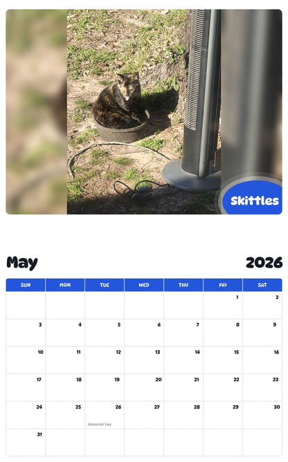 2026 - 2027 Skittles - Pawidols Pet Calendar