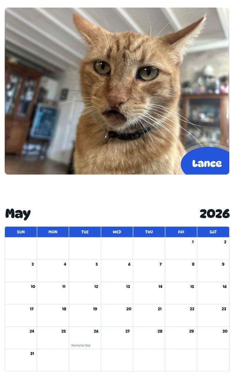 2026 - 2027 Lance - Pawidols Pet Calendar