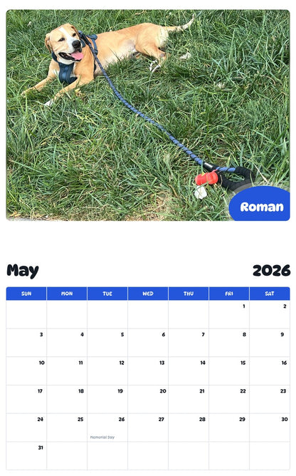 2026 - 2027 Roman - Pawidols Pet Calendar