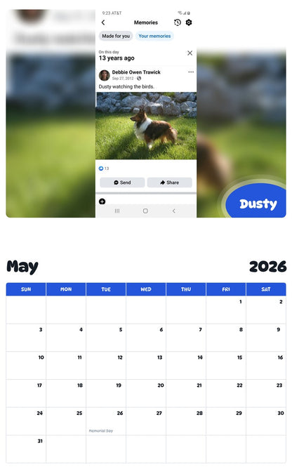 2026 - 2027 Dusty - Pawidols Pet Calendar