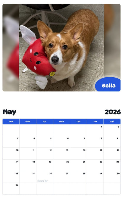 2026 - 2027 Bella - Pawidols Pet Calendar