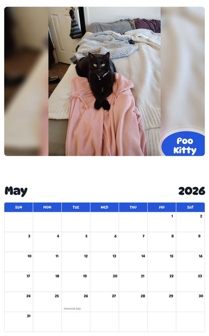2026 - 2027 Poo Kitty - Pawidols Pet Calendar