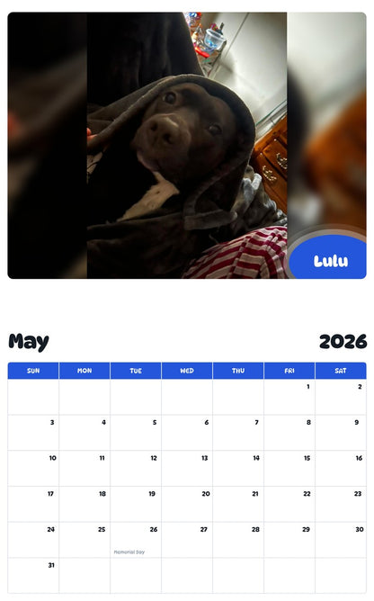 2026 - 2027 Lulu - Pawidols Pet Calendar