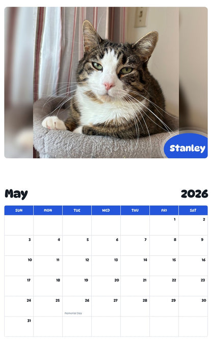 2026 - 2027 Stanley - Pawidols Pet Calendar