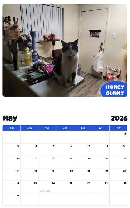 2026 - 2027 HONEY BUNNY - Pawidols Pet Calendar