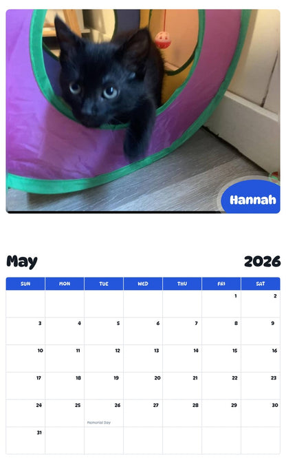 2026 - 2027 Hannah - Pawidols Pet Calendar