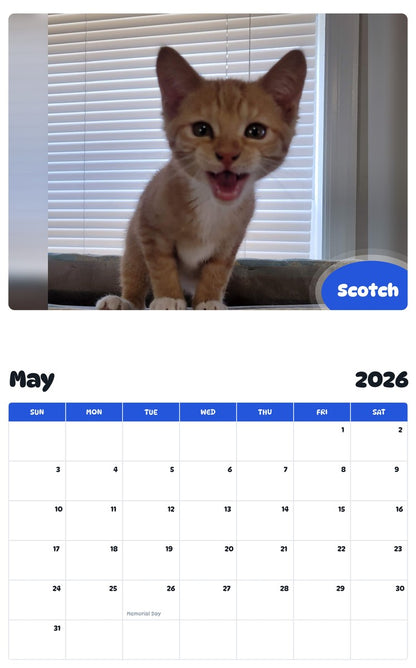 2026 - 2027 Scotch - Pawidols Pet Calendar