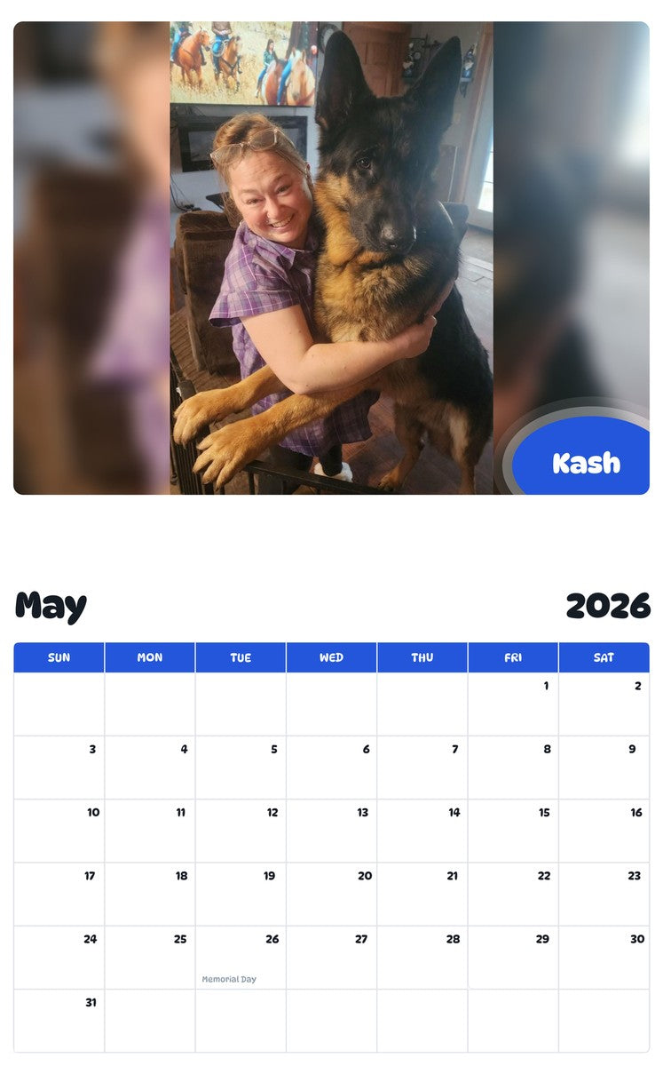 2026 - 2027 Kash - Pawidols Pet Calendar