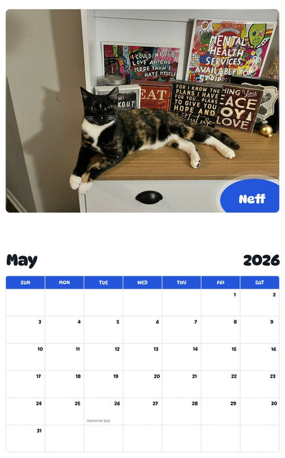 2026 - 2027 Neff - Pawidols Pet Calendar