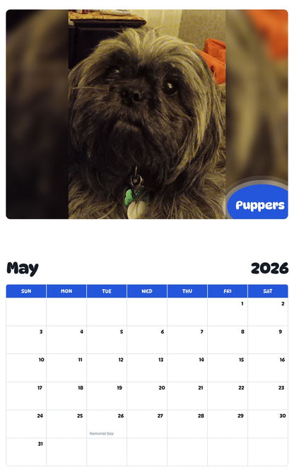 2026 - 2027 Puppers - Pawidols Pet Calendar