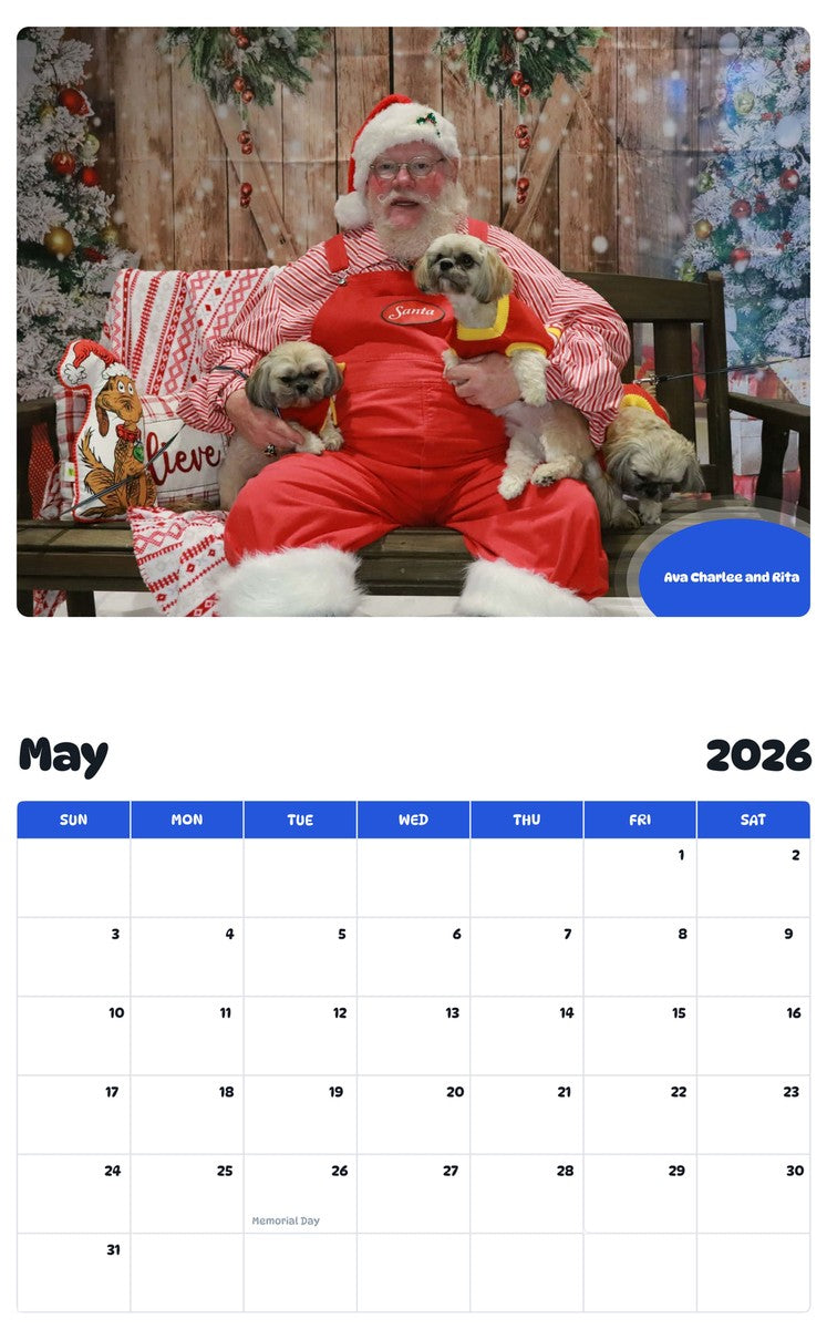 2026 - 2027 Ava Charlee and Rita - Pawidols Pet Calendar