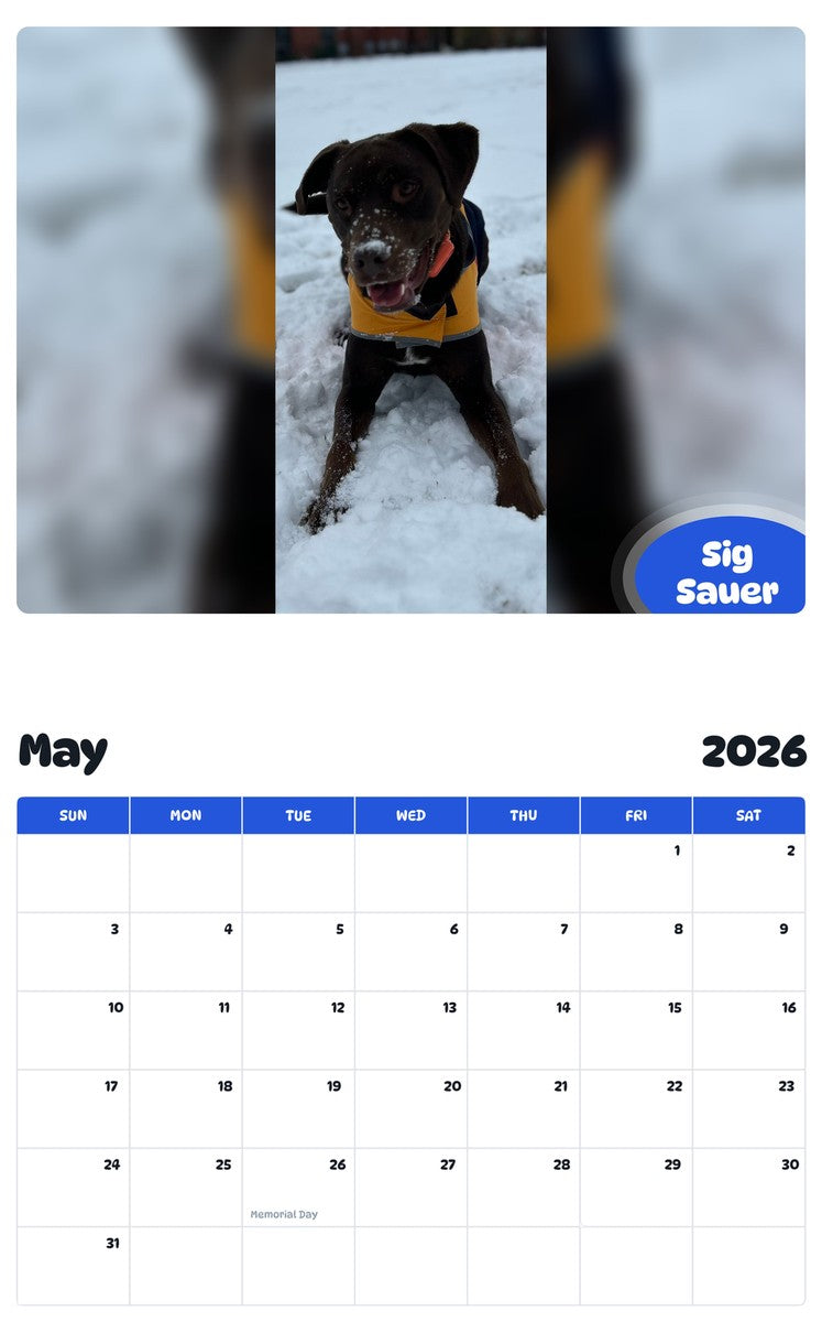2026 - 2027 Sig Sauer - Pawidols Pet Calendar