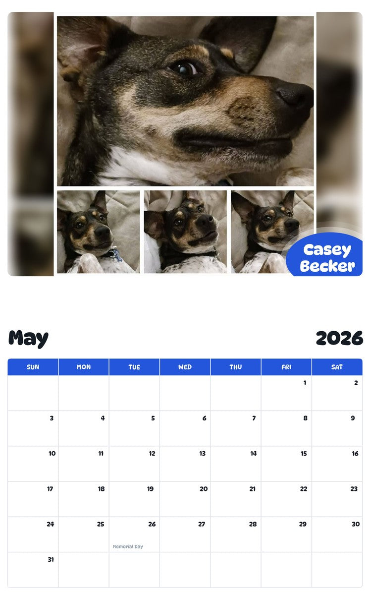 2026 - 2027 Casey Becker - Pawidols Pet Calendar