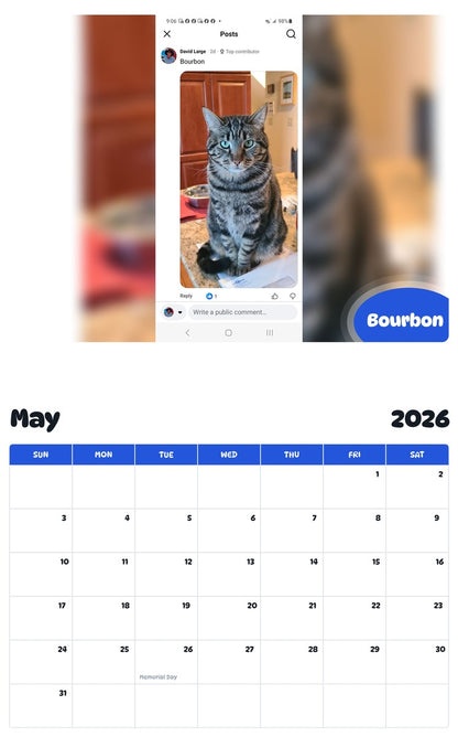 2026 - 2027 Bourbon - Pawidols Pet Calendar