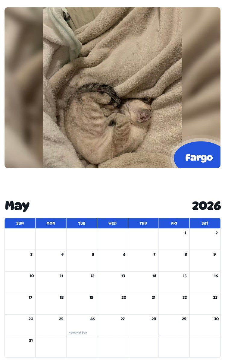 2026 - 2027 Fargo - Pawidols Pet Calendar