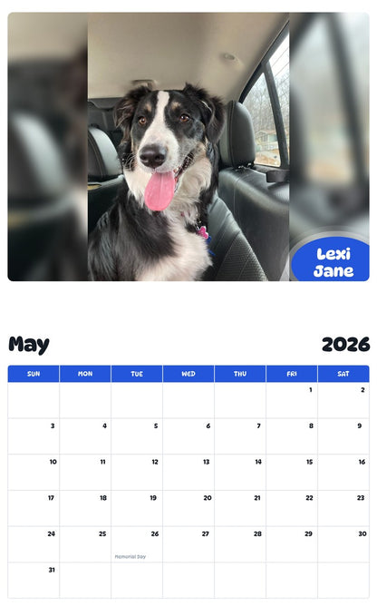 2026 - 2027 Lexi Jane - Pawidols Pet Calendar