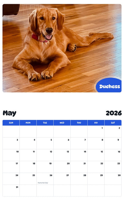 2026 - 2027 Duchess - Pawidols Pet Calendar