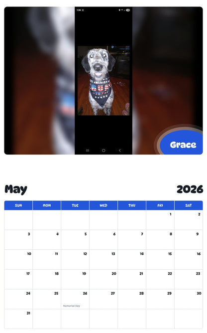 2026 - 2027 Grace - Pawidols Pet Calendar