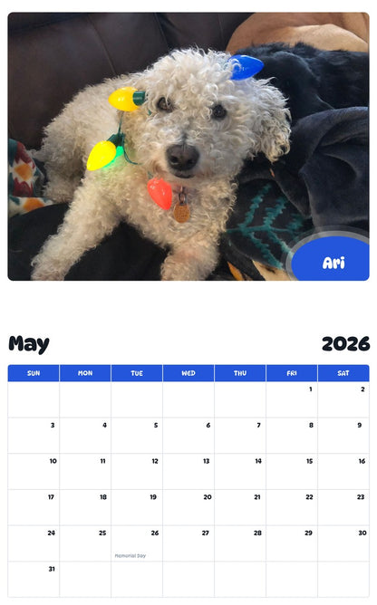 2026 - 2027 Ari - Pawidols Pet Calendar
