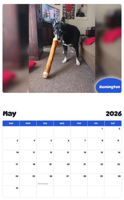 2026 - 2027 Remington - Pawidols Pet Calendar