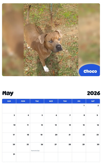 2026 - 2027 Choco - Pawidols Pet Calendar