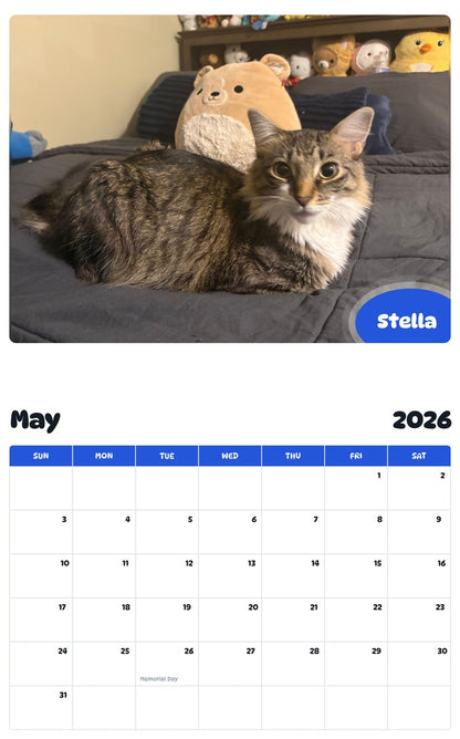 2026 - 2027 Stella - Pawidols Pet Calendar