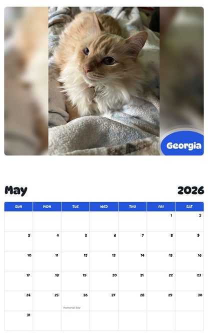 2026 - 2027 Georgia - Pawidols Pet Calendar