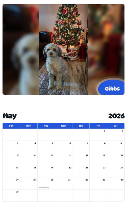 2026 - 2027 Gibbs - Pawidols Pet Calendar