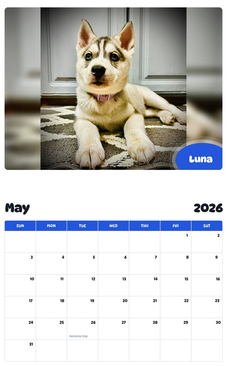 2026 - 2027 Luna - Pawidols Pet Calendar