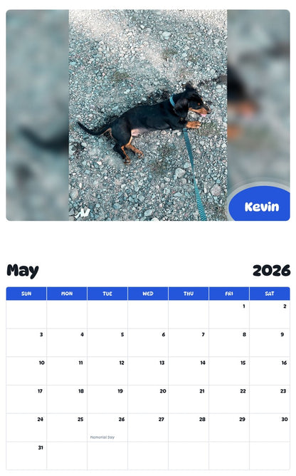 2026 - 2027 Kevin - Pawidols Pet Calendar