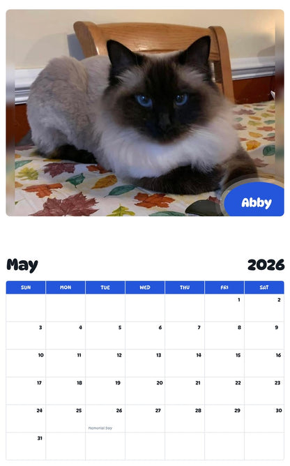 2026 - 2027 Abby - Pawidols Pet Calendar