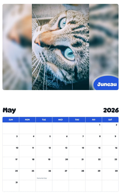 2026 - 2027 Juneau - Pawidols Pet Calendar