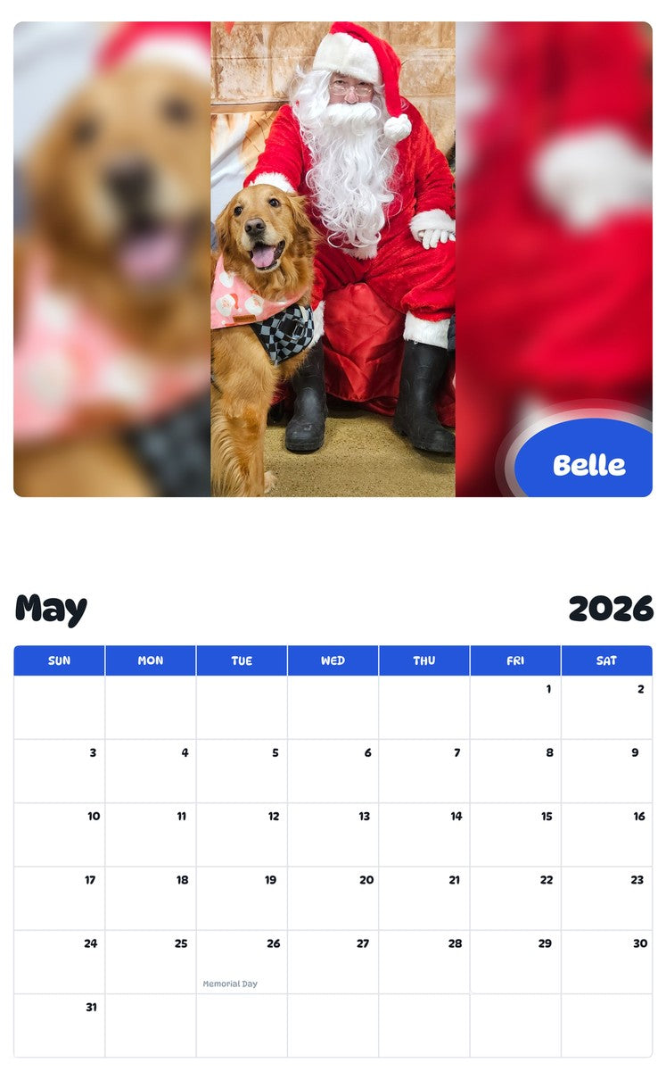 2026 - 2027 Belle - Pawidols Pet Calendar