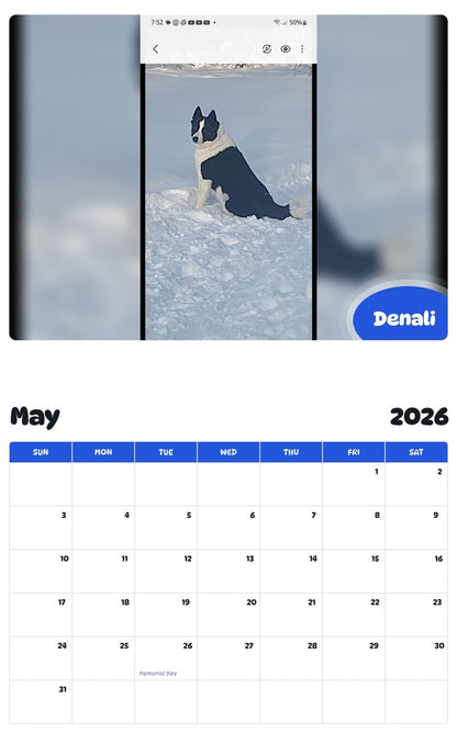 2026 - 2027 Denali - Pawidols Pet Calendar