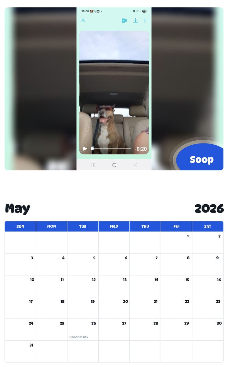2026 - 2027 Soop - Pawidols Pet Calendar