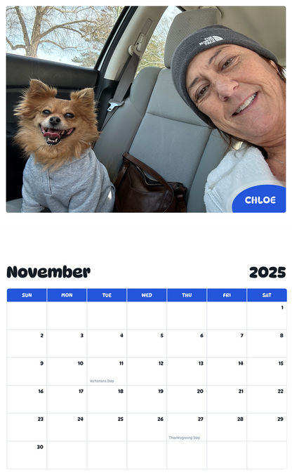 July 2025 - June 2026 Chloe - Pawidols Pet Calendar