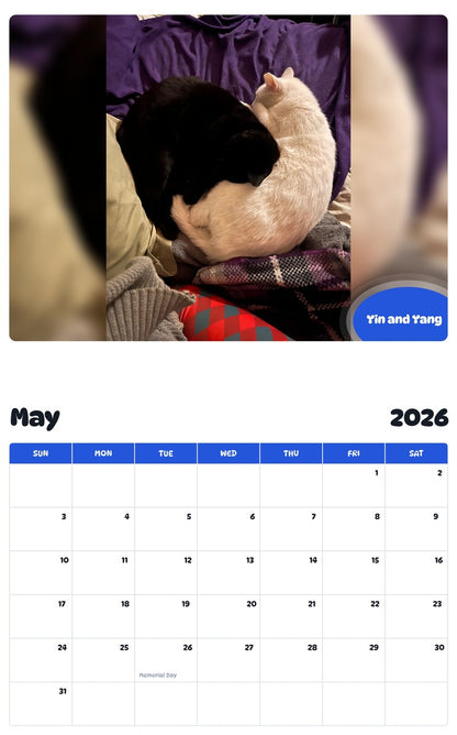 2026 - 2027 Yin and Yang - Pawidols Pet Calendar