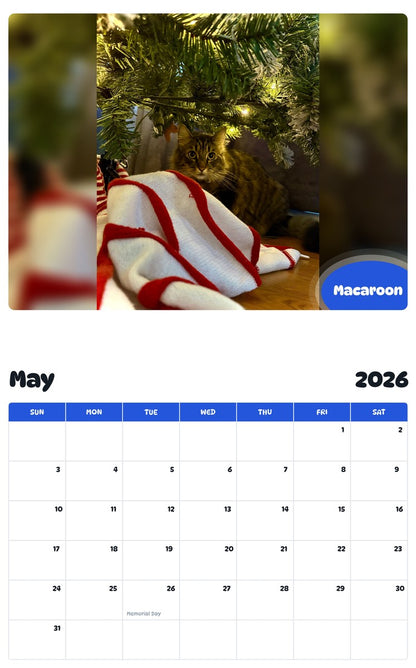 2026 - 2027 Macaroon - Pawidols Pet Calendar