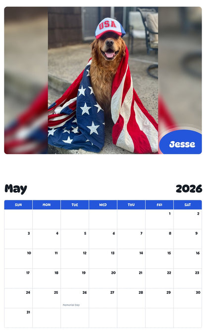 2026 - 2027 Jesse - Pawidols Pet Calendar
