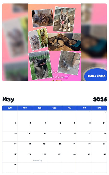 2026 - 2027 Cleo & Sasha - Pawidols Pet Calendar