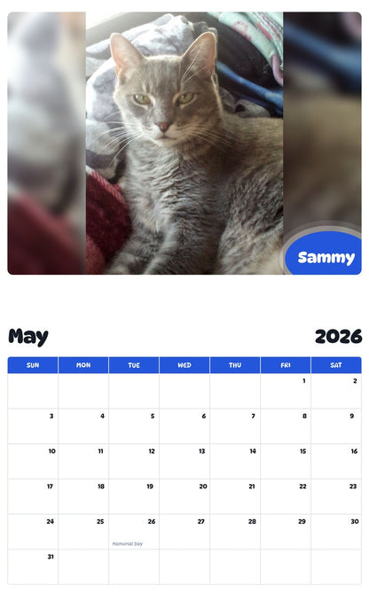 2026 - 2027 Sammy - Pawidols Pet Calendar